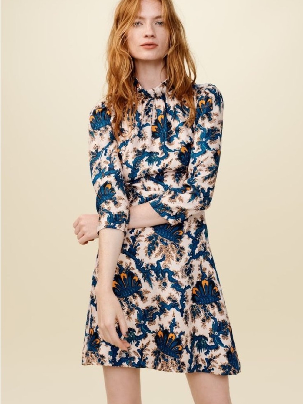 SANDRO Utopique High Neck Silk
Mini Dress (size 34/XS)
